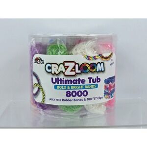 Cra Z Art Ultimate Tub 8000 Latex Free Rubber Bands for Bracelet Making